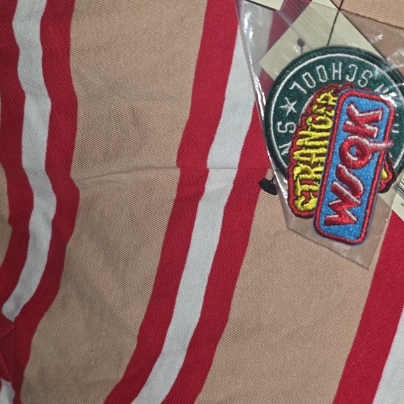 Stranger things. Striped Long Sleeve Polo Crop Shirt - Picture 2 of 3